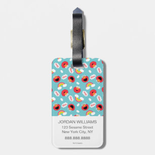 Elmo and Rainbows Pattern Luggage Tag