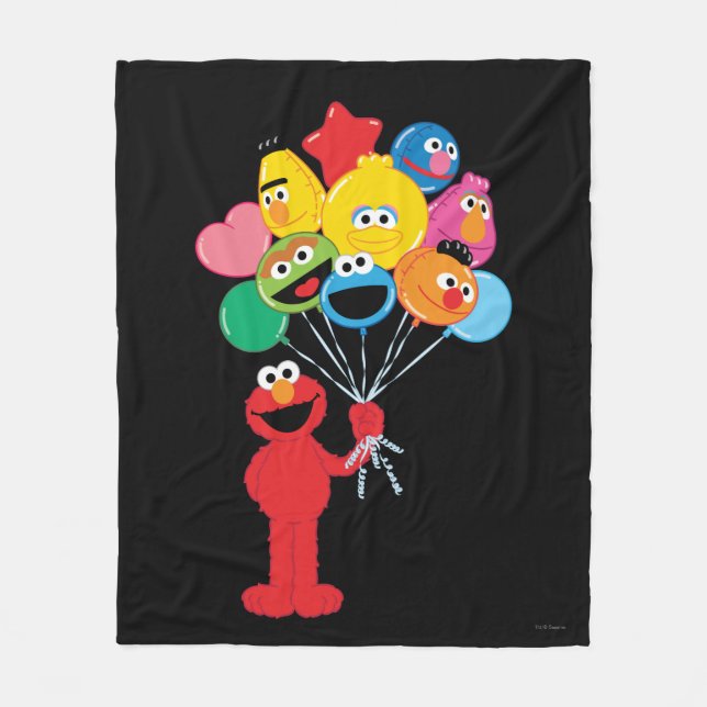 Elmo Balloons Fleece Blanket (Front)