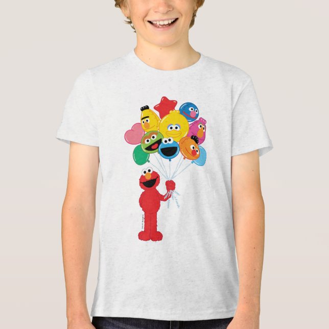 Elmo Balloons Tri-Blend Shirt (Front)