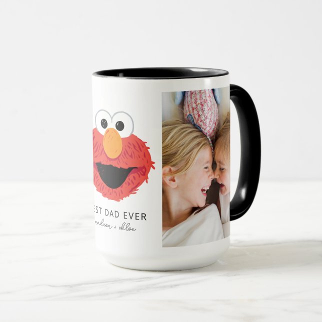 Elmo Big Face | Best Dad - Photo Mug (Front Right)