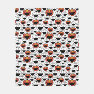 Elmo Color Pop Face Pattern Fleece Blanket