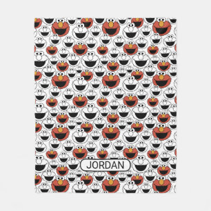Elmo Color Pop Face Pattern Fleece Blanket