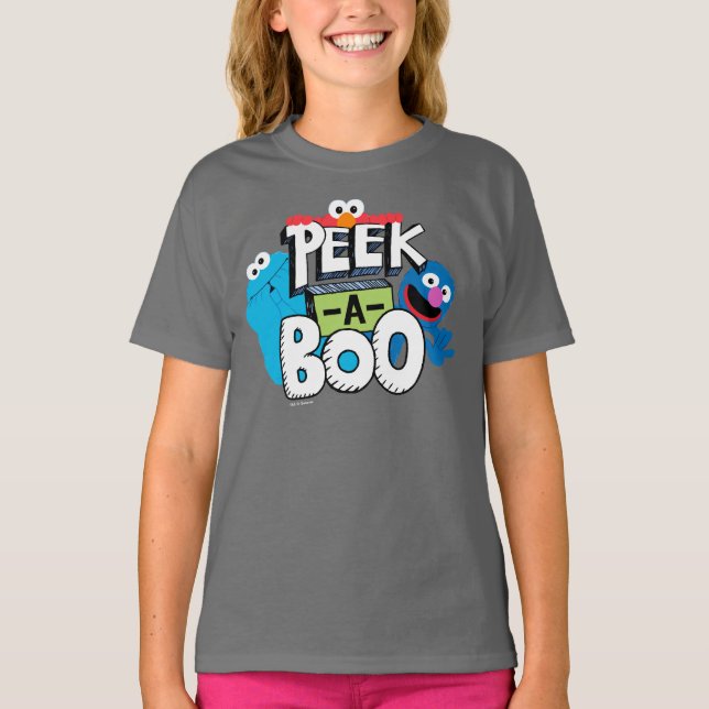 Elmo, Cookie & Grover | Peek-a-Boo T-Shirt (Front)