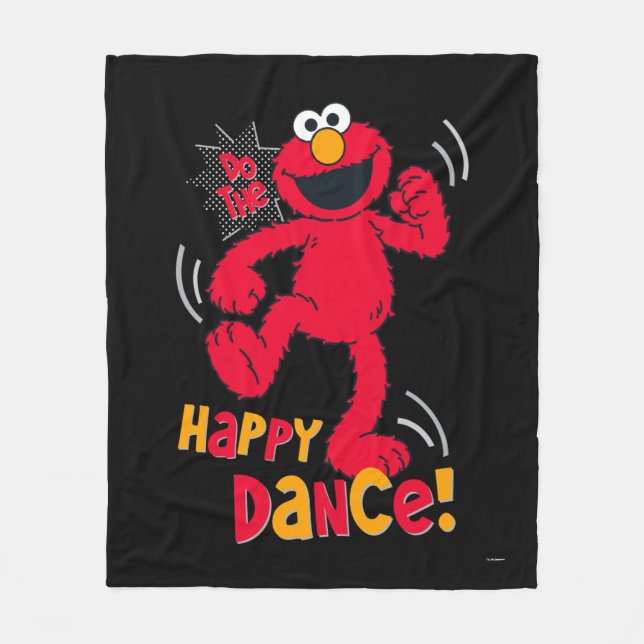 Elmo | Do the Happy Dance Fleece Blanket (Front)