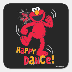 Elmo   Do the Happy Dance Square Sticker