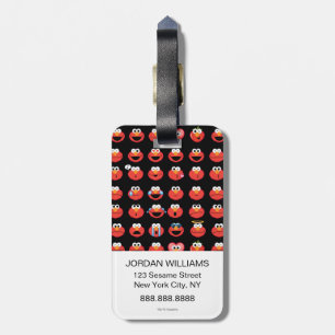Elmo Emoji Pattern Luggage Tag