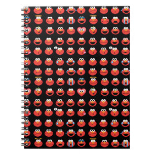Elmo Emoji Pattern Spiral Notebook