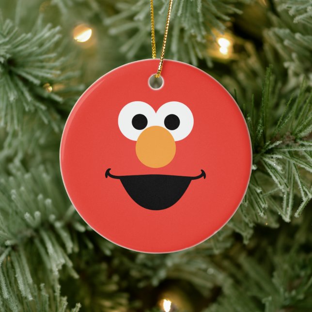 Elmo Face Art Ceramic Tree Decoration (Tree)