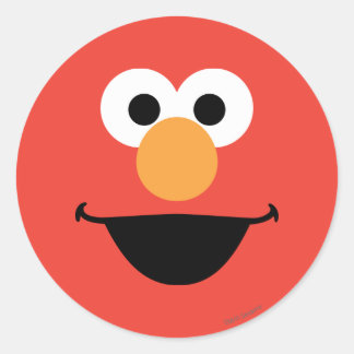 Elmo Face Art Classic Round Sticker