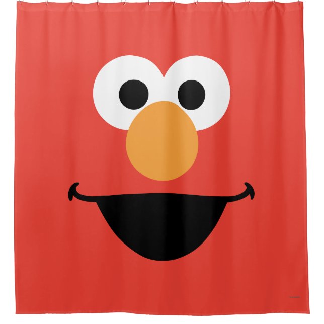 Elmo Face Art Shower Curtain (Front)