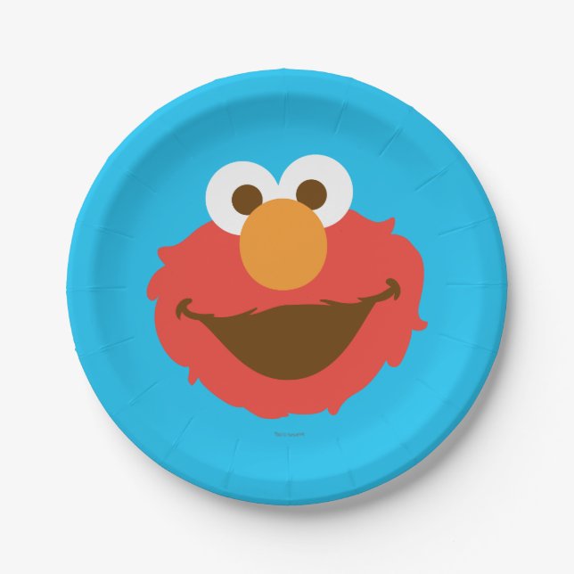 Elmo Face Paper Plate (Front)