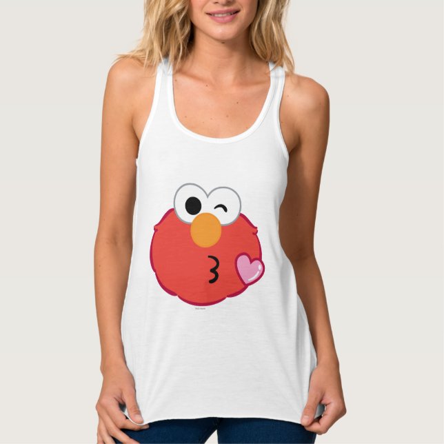 Elmo Face Throwing a Kiss Singlet (Front)