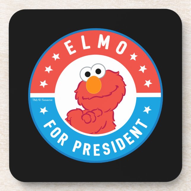 Elmo for President Badge Coaster (Front)