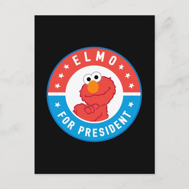 Elmo for President Badge Postcard (Front)