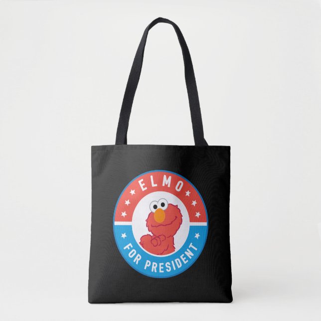 Elmo for President Badge Tote Bag (Front)