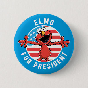 Elmo for President - Flag 6 Cm Round Badge