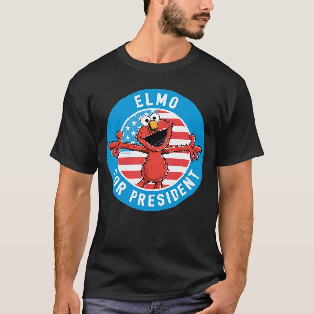 Elmo for President - Flag T-Shirt (Front)