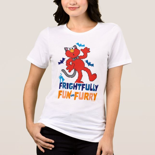 Elmo | Frightfully Fun & Furry Tri-Blend Shirt (Front)