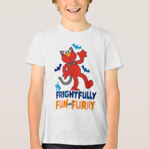 Elmo   Frightfully Fun & Furry Tri-Blend Shirt