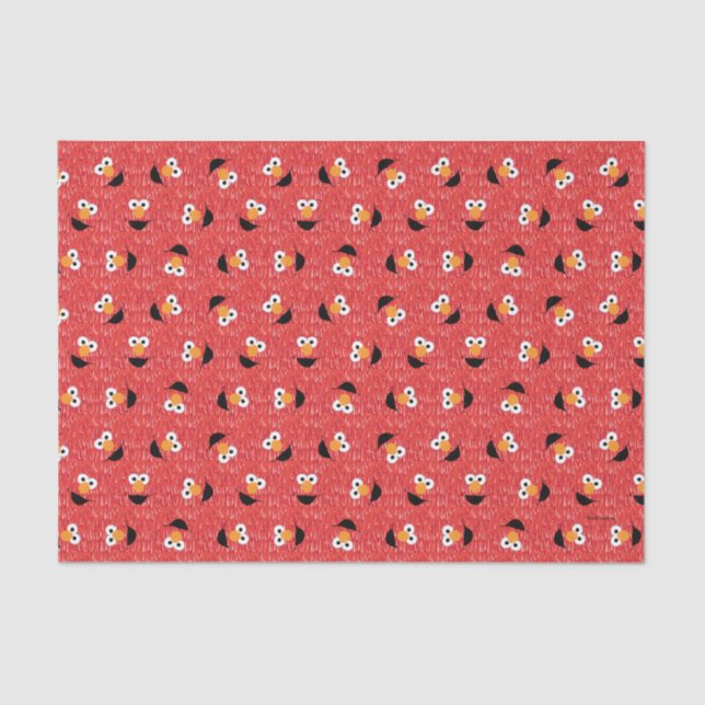 Elmo Fur Face Pattern Tissue Paper (Front)