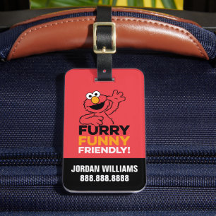 Elmo Furry Funny Friendly Add Your Name Luggage Tag