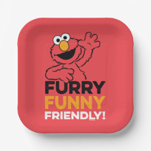 Elmo   Furry Funny Friendly Paper Plate