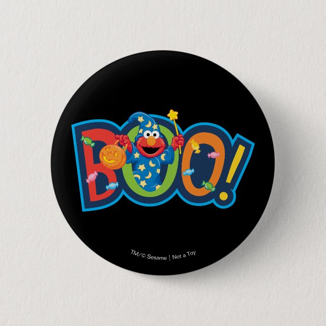 Elmo | Halloween Boo! 6 Cm Round Badge (Front)