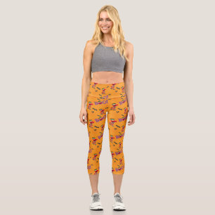 Elmo   Halloween Boo Pattern Capri Leggings