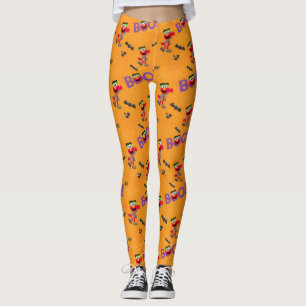 Elmo   Halloween Boo Pattern Leggings