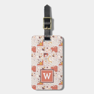 Elmo Happy Little Monster Comic Pattern Luggage Tag