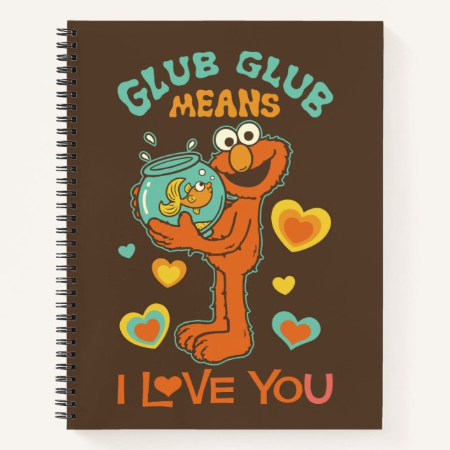 Elmo Holding his Pet Goldfish Notebook (Front)