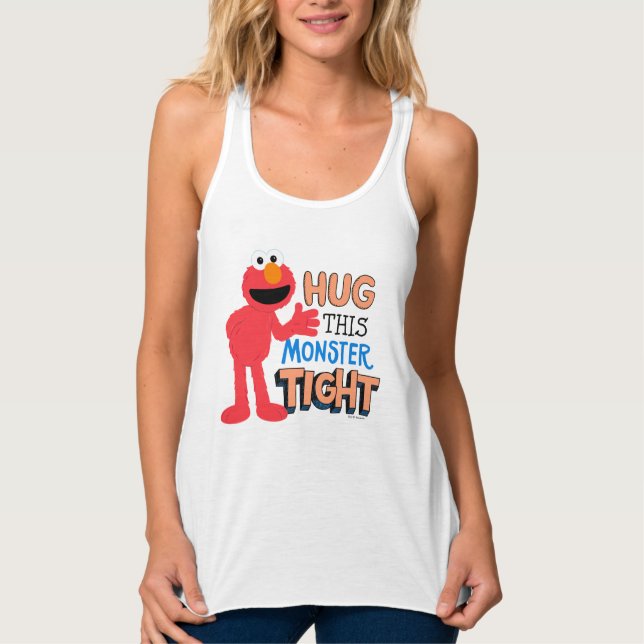 Elmo | Hug this Monster Tight Singlet (Front)