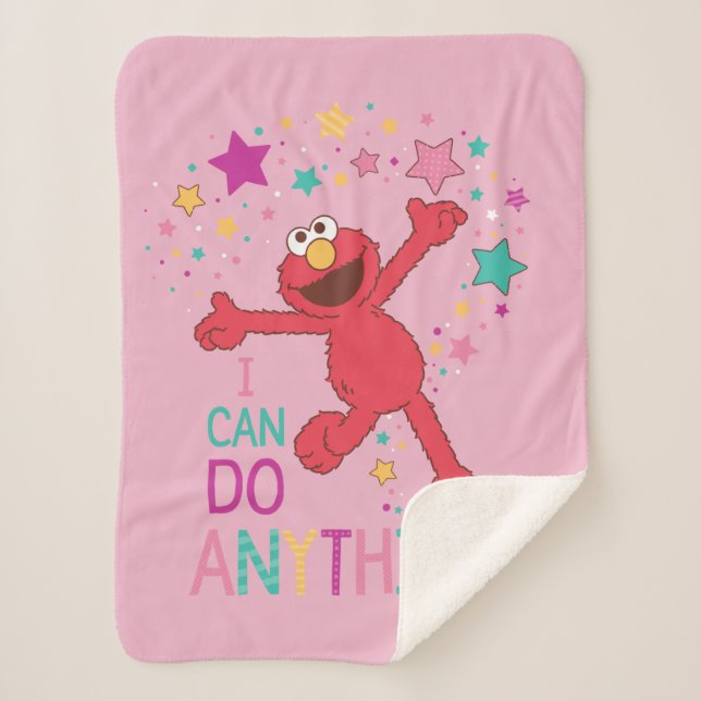 Elmo | I Can Do Anything Sherpa Blanket (Front)