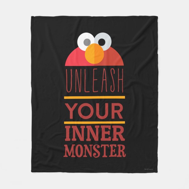 Elmo Inner Monster Fleece Blanket (Front)