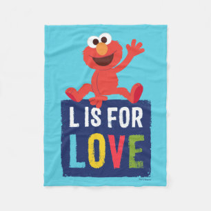 Elmo   L is for Love Fleece Blanket