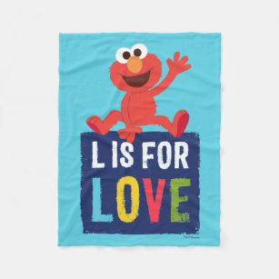 Elmo   L is for Love Fleece Blanket