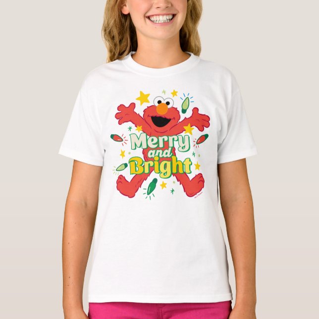 Elmo | Merry and Bright T-Shirt (Front)