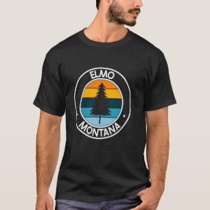 Elmo Montana MT USA City Pride Retro Sunset T-Shirt