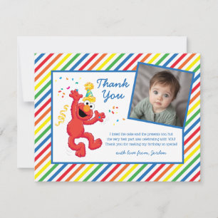 Elmo Neutral Birthday Thank You Card