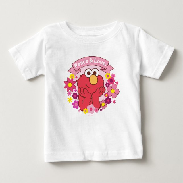 Elmo | Peace & Love Baby T-Shirt (Front)