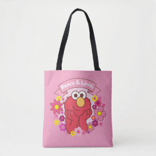 Elmo   Peace & Love Tote Bag