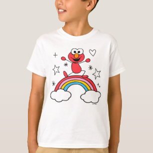 Elmo Rainbow Doodley Graphic T-Shirt