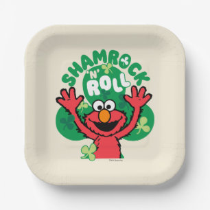 Elmo   Shamrock 'N' Roll Paper Plate