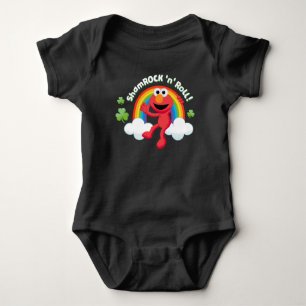 Elmo   Shamrock 'n' Roll Rainbow Baby Bodysuit