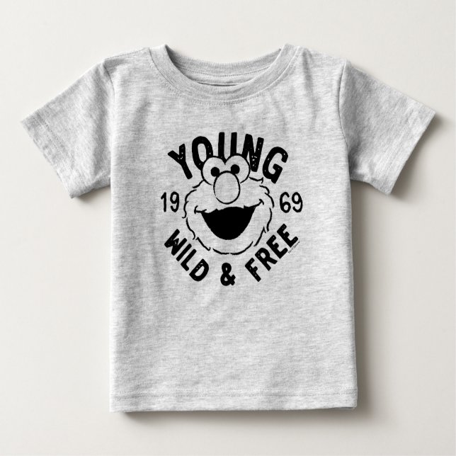 Elmo Skate Logo - Young, Wild & Free 1969 Baby T-Shirt (Front)