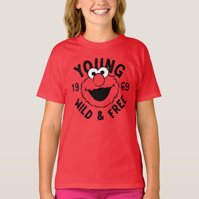 Elmo Skate Logo - Young, Wild & Free 1969 T-Shirt (Front)