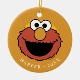 Elmo Smiling Face Ceramic Tree Decoration