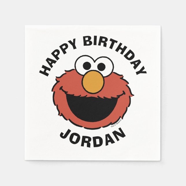 Elmo Smiling Face Napkin (Front)