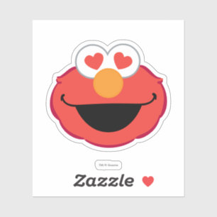 Elmo Smiling Face with Heart-Shaped Eyes