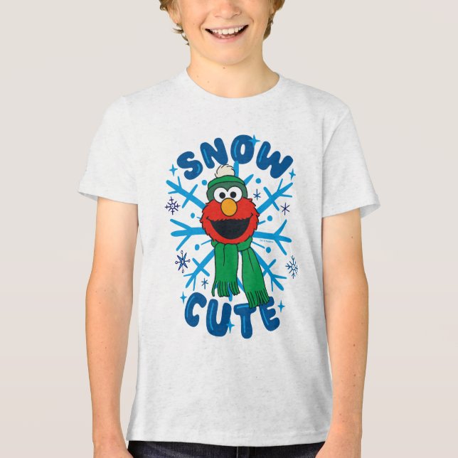 Elmo Snow Cute Tri-Blend Shirt (Front)